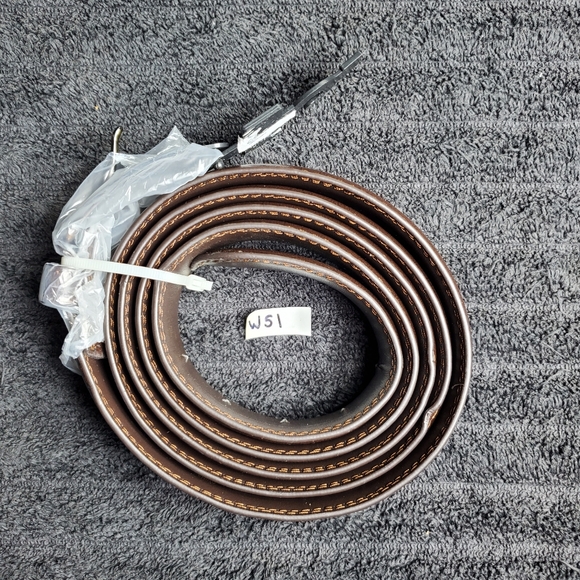 None Other - Men's Leather Belt | Size: 58 | Color: Brown | 1-Sided | SKU: W-51 | RRR Belts